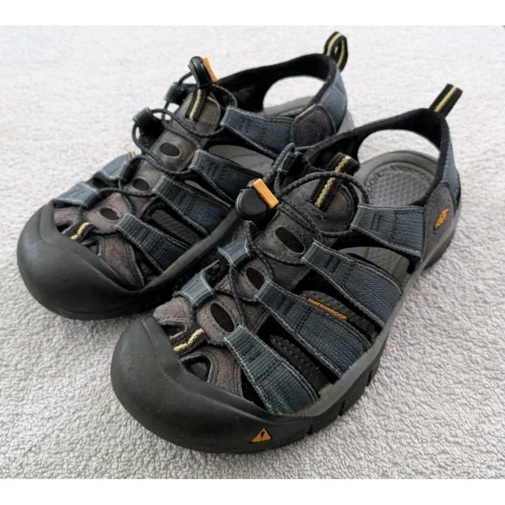 KEEN Newport H2 Navy Blue Gray Waterproof Hiking Sport Water Sandals Mens Sz 10